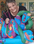 Christine Schirrmacher im Atelier 2019